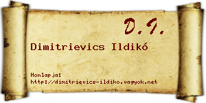Dimitrievics Ildikó névjegykártya